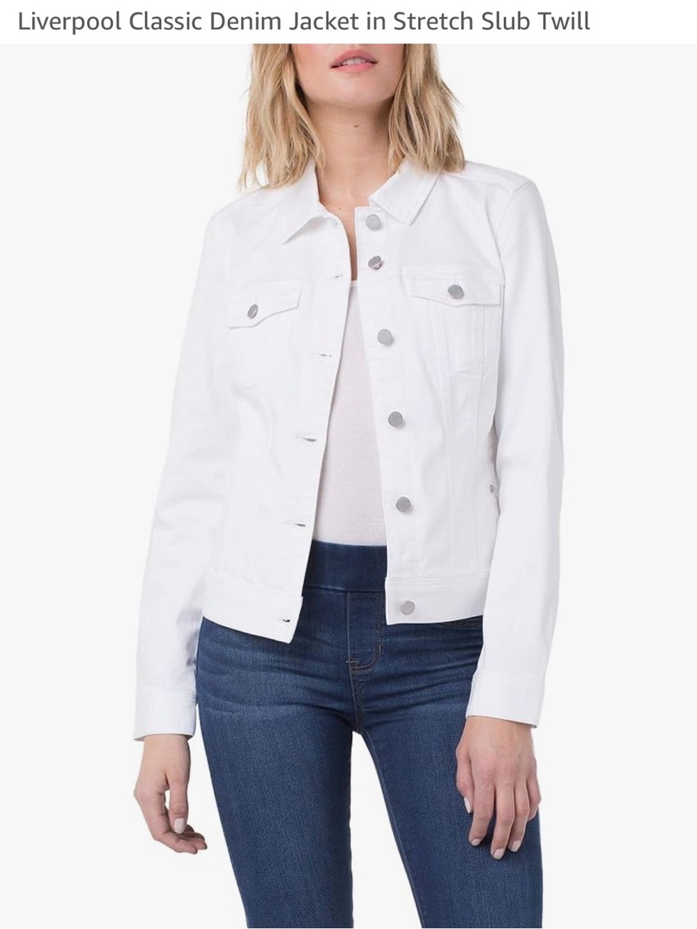Liverpool Los Angeles white denim jacket - XXL